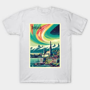 Reykjavik, Iceland, Travel poster T-Shirt